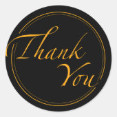 中小企エレガント業タイポグラフィに感謝 ラウンドシール (正面)