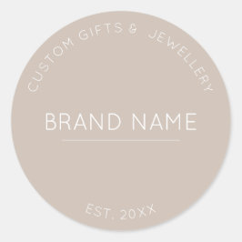 中小企カスタム業モダンのブランド名 ラウンドシール