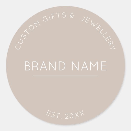 中小企カスタム業モダンのブランド名 ラウンドシール (正面)