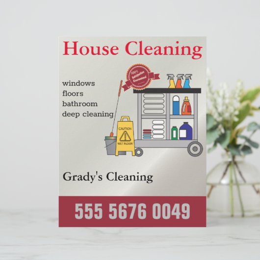 中小企業住宅清掃サービスフライヤー (スタンド正面)