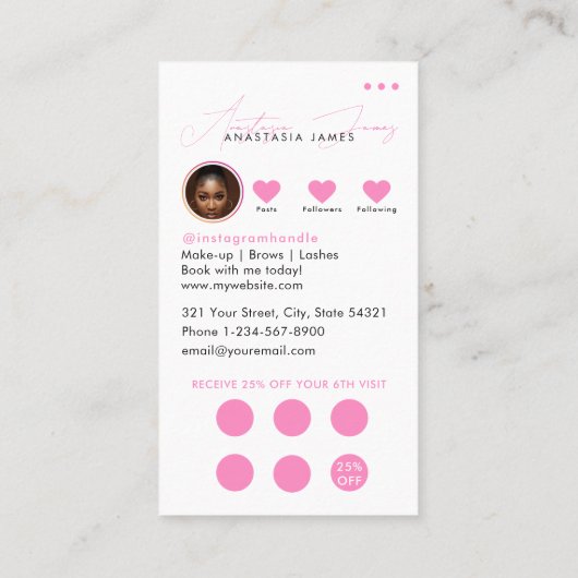 中小企業割引ロイヤリティQRコードガーリー 名刺 (裏面)