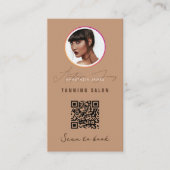 中小企業割引ロイヤリティQRコードスプレータン 名刺 (正面)