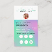 中小企業割引ロイヤリティQRコードホログラフィック 名刺 (裏面)