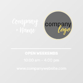 中小企業向けデカールトレーディングアワー ロゴ ブランディング ウィンドウサイン