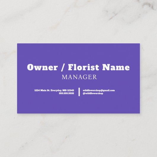 中小企業所有者の名刺 名刺 (裏面)