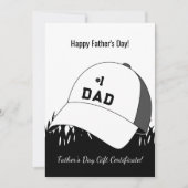 【中小企業】お父さんの日　ギフト証明書 (正面)