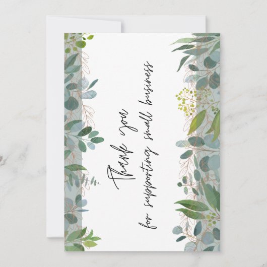 中小規模企業のサポートをありがとうございます  サンキューカード (正面)