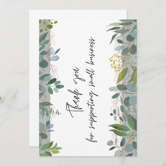 中小規模企業のサポートをありがとうございます  サンキューカード (正面/裏面)