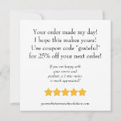 中小規模企業のサンキューカード (裏面)