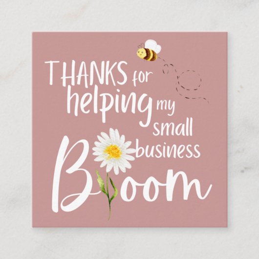 中小規模企業のサンキューカード エンクロージャーカード (正面)