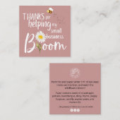 中小規模企業のサンキューカード エンクロージャーカード (正面/裏面)