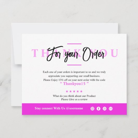 中小規模企業のサンキューカード サンキューカード (正面)