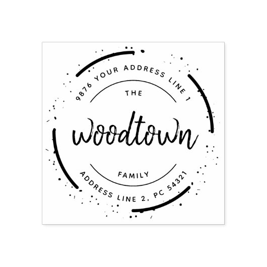 中小規模企業の差出人住所 ラバースタンプ (インプリント)