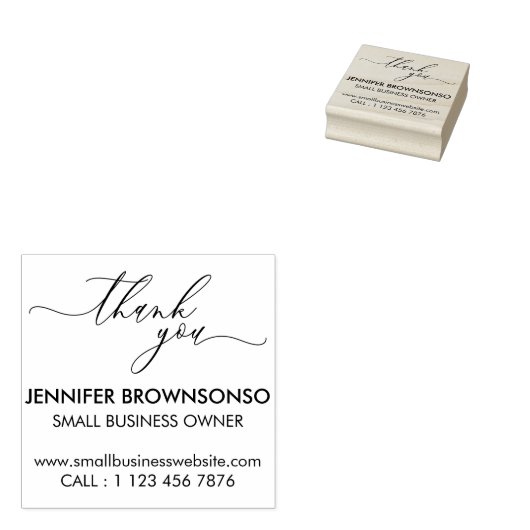 中小規模企業名に感謝 ラバースタンプ (押印)