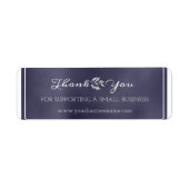 中小規模企業向けネイビーホワイトのサポートをありがとう ラベル (正面)