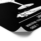 中島キ43はやぶさ日本の戦闘機飛行機 ポスター (角)
