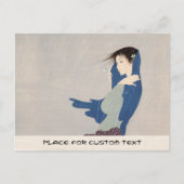 中島清素晴らし雨の日本女性アート ポストカード (正面)