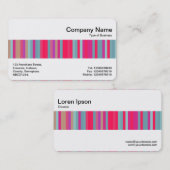 中帯 – カラーストライプ抽象芸術 名刺 (正面/裏面)