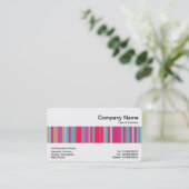 中帯 – カラーストライプ抽象芸術 名刺 (スタンド正面)