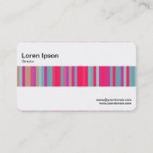 中帯 – カラーストライプ抽象芸術 名刺 (裏面)