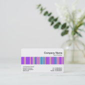 中帯 – カラーストライプ抽象芸術 名刺 (スタンド正面)