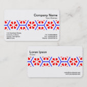 中帯 – 幾何学模様の花 名刺 (正面/裏面)