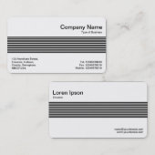 中帯 – 線分 – 黒 名刺 (正面/裏面)