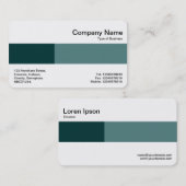 中帯 – 2トーン – 緑のシェード 名刺 (正面/裏面)