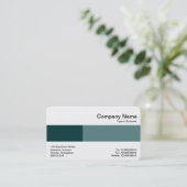 中帯 – 2トーン – 緑のシェード 名刺 (スタンド正面)