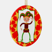 中年おもしろいピエロ セラミックオーナメント (右)