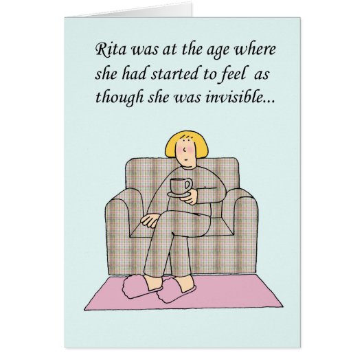 中年の目に見えない女性マンガ (正面)