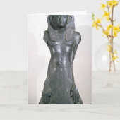 中年のSesostris IIIの彫像 カード (黄色い花)