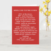 中年メールや文字を打つ誕生日カード カード (黄色い花)