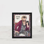 中年ユーモアのある誕生日折りグリーティングカード カード (正面)