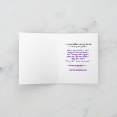 中年ユーモアのある誕生日折りグリーティングカード カード (内部)