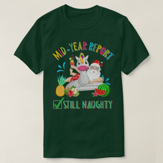 中年レポートいけなまだ – 7月のクリスマス Tシャツ (デザイン正面)