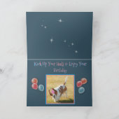 「中年」おもしろい誕生日カード、カワイトバセット付き シーズンカード (内部)