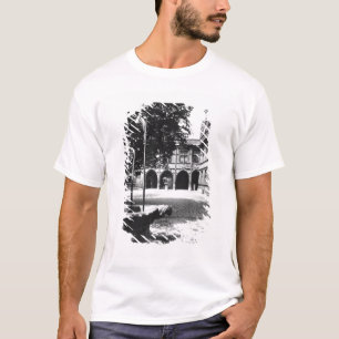 中庭から見られるClunyのホテルパリ Tシャツ