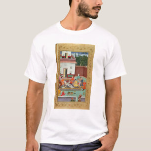 中庭で楽しむMughal皇帝 Tシャツ