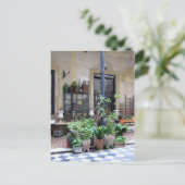 中庭に緑の植物とブエノスアイレスのシーン ポストカード (スタンド正面)