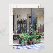 中庭に緑の植物とブエノスアイレスのシーン ポストカード (正面/裏面)