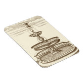 中庭の噴水と装飾的なケルブ マグネット (右側)