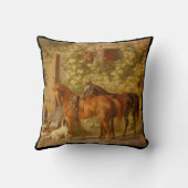 中庭の馬と犬 クッション (裏面)