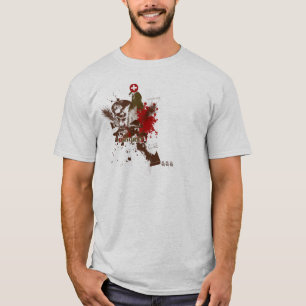 中心から外れた Tシャツ