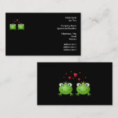 中心が付いているカエルのカップル 名刺 (正面/裏面)