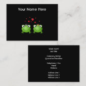 中心が付いているカエルのカップル 名刺 (正面/裏面)