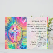 中心にハート付き十字型 招待状 (スタンド正面)