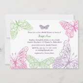 中心のなびきブライダルシャワーの招待状 招待状 (正面)
