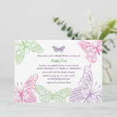 中心のなびきブライダルシャワーの招待状 招待状 (スタンド正面)