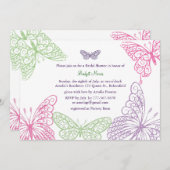 中心のなびきブライダルシャワーの招待状 招待状 (正面/裏面)